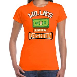 Oranje verkleed t-shirt Koningsdag -  willies kingsday fashion - dames