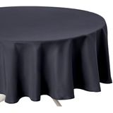 Tafelkleed rond 180 cm donker grijs polyester