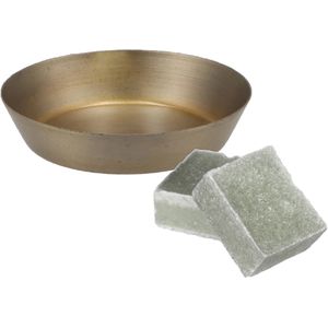 Amberblokjes/geurblokjes cadeauset - jasmijn geur - inclusief schaaltje
