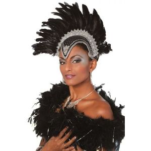 Braziliaanse carnavals hoofdtooi zwart