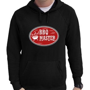 BBQ / Barbecue master cadeau hoodie / sweater met capuchon zwart voor heren