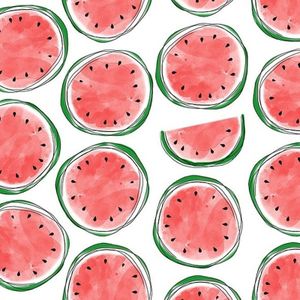20x feest servetten met watermeloen opdruk 33 cm