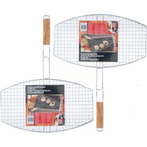 3x stuks bBQ rooster ovaal 45 x 25 cm