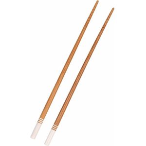 Luxe bamboe houten eetstokjes wit 8x stuks