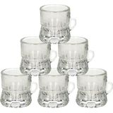 Set van 20x stuks shotglas bierpul met handvat 4cm