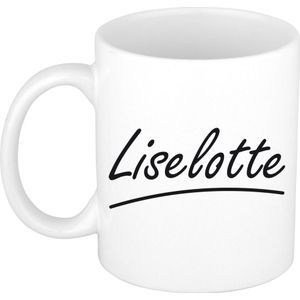 Liselotte voornaam kado beker / mok sierlijke letters - gepersonaliseerde mok met naam