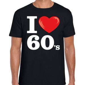 Sixties shirt met I love 60s bedrukking zwart voor heren