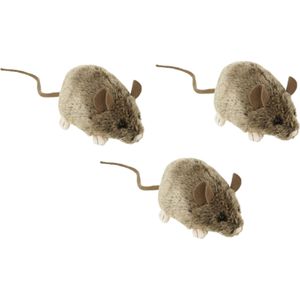 3x stuks knuffel muis/muizen van 12 cm