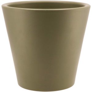 DK Design bloempot/plantenpot Vinci - olijfgroen mat - voor kamerplant - D22 x H24 cm