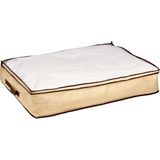 2x stuks dekbed/kussen opberghoezen creme wit met venster 80 x 45 x 15 cm