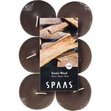 Candles by Spaas geurkaarsen - 24x stuks in 2 geuren Magnolia Blossom en Exotic wood