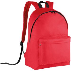 Kimood Schooltas/rugzak voor tieners - 27 L - basisschool - lunchtas - rood - 30 x 19 x 42 cm