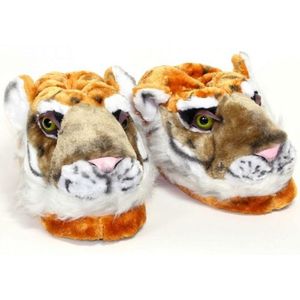 Volwassenen dieren pantoffels tijger kopen bij Fun-en-feest.nl via  BESLIST.nl