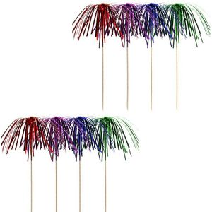 Deco cocktailprikkers set van 80x stuks folie parasols