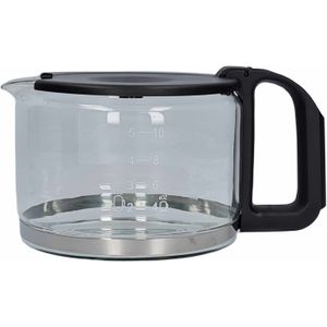 Koffiepot - 1,4 liter - zwarte deksel - handvat - 1,4L - glas