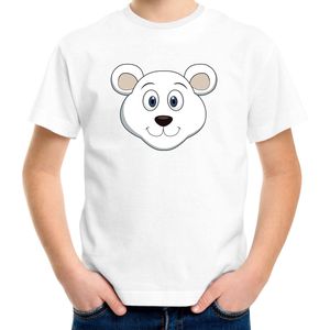 Cartoon ijsbeer t-shirt wit voor jongens en meisjes - Cartoon dieren t-shirts kinderen