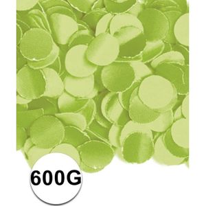 Zakje met 600 gram lime groene confetti