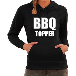 Barbecue cadeau hoodie BBQ topper zwart voor dames - bbq hooded sweater