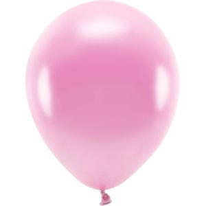 100x Milieuvriendelijke ballonnen lichtroze 26 cm voor lucht of helium