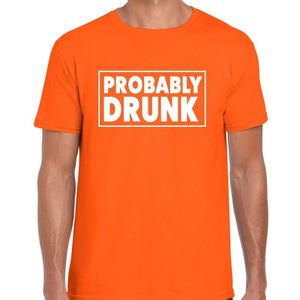 Oranje Koningsdag festival shirt voor heren
