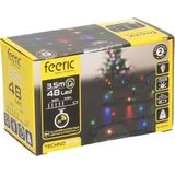 Feeric lights kerstverlichting - 2x - gekleurd - 3,5 m - 48 leds - batterij