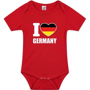 I love Germany / Duitsland landen rompertje rood jongens en meisjes