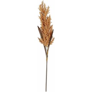 Mica Decorations Pampasgras pluim losse steel/tak - terra bruin - 88 cm - Decoratie kunst bloemen