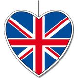 Engeland hangdecoratie harten 28 cm