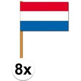 8x Hollandse zwaaivlaggetjes