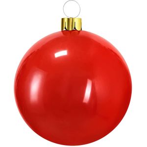 Christmas Decoration mega kerstbal - 45 cm - rood - opblaasbaar