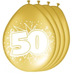 24x Gouden ballonnen 50 jaar getrouwd