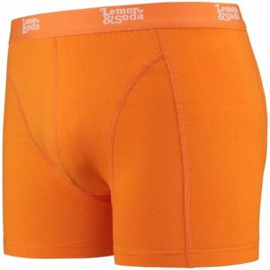 Stretch boxershort fel oranje Lemon and Soda voor heren