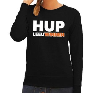 Nederlands elftal supporter sweater Hup LeeuWinnen zwart voor dames