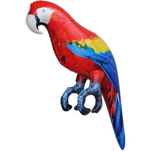 Opblaas ara papegaai vogel dieren 25 cm realistische print