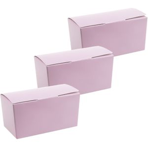 Santex cadeaudoosje/bonbondoosje - 12 x 6 cm - Bruiloft bedankje - 50x stuks - lila paars - 250 gram