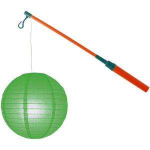 Lampionstokje 40 cm - met lampion - groen- D25 cm