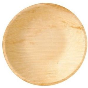 18x Wegwerp bamboe/palmblad bakjes 17,5 cm composteerbaar