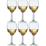 24x Stuks wijnglazen voor witte wijn 240 ml - Savoie - Bar/cafe benodigdheden - Wijn glazen