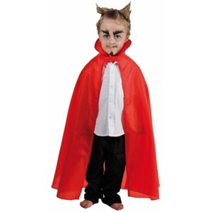 Halloween Dracula cape - voor kinderen - rood - L85 cm