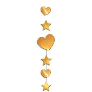 Gouden hart decoratie 90 cm