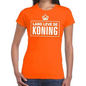 Lang leve de Koning tekst shirt oranje dames