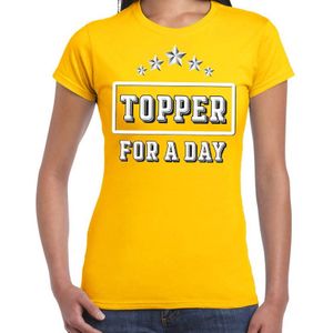 Toppers in concert Topper for a day feest shirt Topper geel voor dames