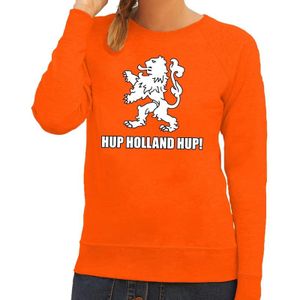 Nederlands elftal supporter sweater Hup Holland Hup oranje voor dames
