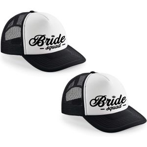 6x stuks bride Squad script vrijgezellen snapback cap/ truckers petje zwart dames