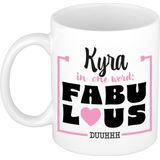 Bellatio Decorations Naam mok Kyra - 300 ml - cadeau beker