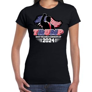 T-shirt Trump dames - Most reliable candidate - voor carnaval