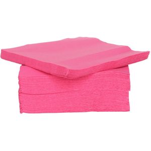 40x stuks luxe kwaliteit servetten fuchsia roze 38 x 38 cm