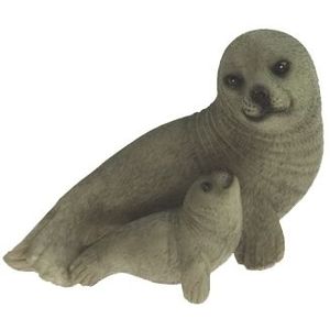 Tuindecoratie zeehonden beeldje 11 cm