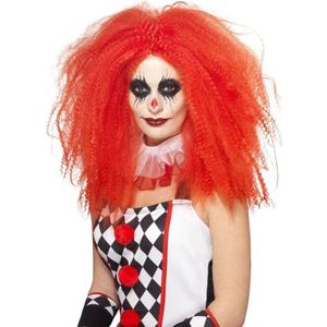 Clowns pruik XL rood voor volwassenen