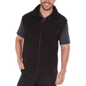 Zwarte fleece bodywarmer werkkleding voor volwassenen